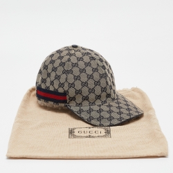 Pre Owned Gucci Original GG Web Canvas Baseball Hat XL