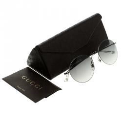 Pre Owned Gucci Black GG 4273/S Round Sunglasses