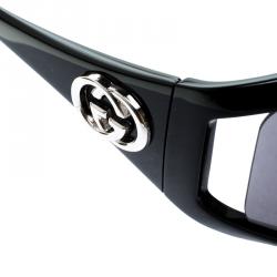 Pre Owned نظارة شمسية غوتشي شيلد GG2989/S سوداء