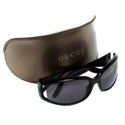 Pre Owned نظارة شمسية غوتشي شيلد GG2989/S سوداء