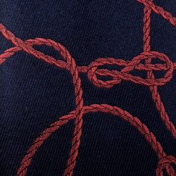 Pre Owned ربطة عنق غوتشي فينتدج حرير جاكارد بنفوش حبل أزرق كحلي