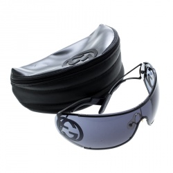 Pre Owned Gucci Navy Blue GG 2799/S Shield Sport Sunglasses