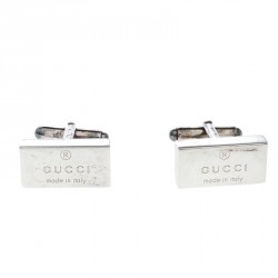 Gucci - Men - logo-engraved Sterling Silver Cufflinks Silver