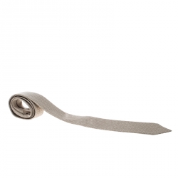 مملوكة مسبقًا Gucci Beige Logo Patterned Jacquard Tie