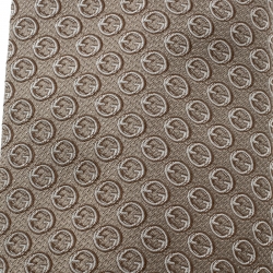 مملوكة مسبقًا Gucci Beige Logo Patterned Jacquard Tie