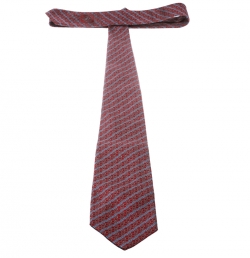 مملوكة مسبقًا ربطة عنق تقليدية غوتشي حرير بنقوش جاكارد هورسبيت وخطوط زرقاء وحمراء