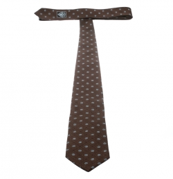 مملوكة مسبقًا Gucci Brown Guccissima Patterned Silk Jacquard Traditional Tie