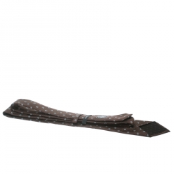 مملوكة مسبقًا Gucci Brown Guccissima Patterned Silk Jacquard Traditional Tie