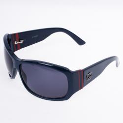 مملوكة مسبقًا Gucci Navy GG Web Detail Sunglasses