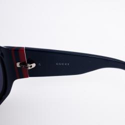 مملوكة مسبقًا Gucci Navy GG Web Detail Sunglasses