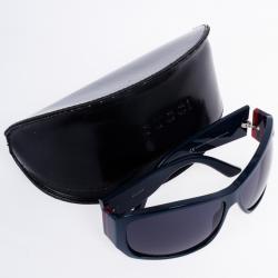 مملوكة مسبقًا Gucci Navy GG Web Detail Sunglasses