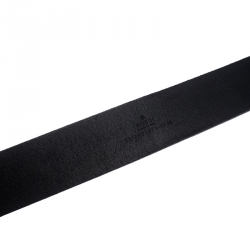 Pre Owned Gucci Black Leather Horse Head G Buckle Belt 80CM