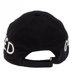 مملوكة مسبقًا كاب بيسبول غوتشي مطرز 'Loved' كانفاس أسود M