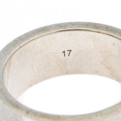 Gucci Sterling Silver Signature Band Ring Size EU 57