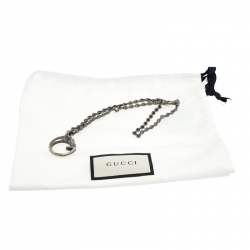 Pre Owned Gucci G Horse-head Silver Pendant Necklace