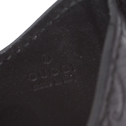 Pre Owned Gucci Black Guccissima Leather Web Phone Case