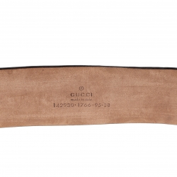 مملوكة مسبقًا Gucci Brown/Beige GG Supreme Canvas and Leather Interlocking G Buckle Belt 95CM