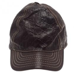 مملوكة مسبقًا قبعة غوتشي غوتشيسما بيسبول جلد بني M