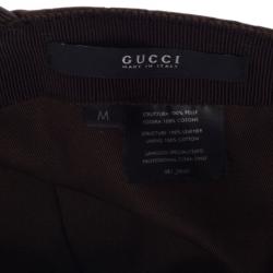 مملوكة مسبقًا قبعة غوتشي غوتشيسما بيسبول جلد بني M