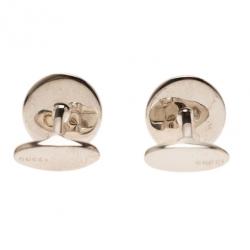 Pre Owned Gucci GG Sterling Silver Cufflinks