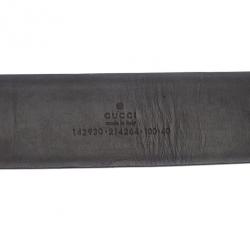 مملوكة مسبقًا حزام غوتشي غوتشيسيما كانفاس بإبزيم GG بن ي 100سم