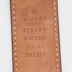 Pre Owned Gucci Dark Brown Guccissima Leather Buckle Belt 115 CM
