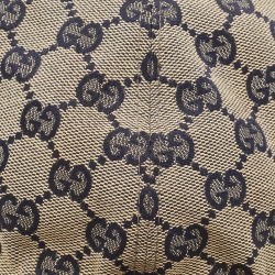 Pre Owned Gucci Beige/Navy Blue Monogram Web Canvas Baseball Hat M