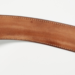 Pre Owned Gucci Blue Guccissima Leather Interlocking G Buckle Belt 100CM