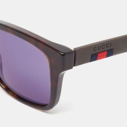 Gucci Dark Brown Tortoise GG008S Wayfarer Sunglasses