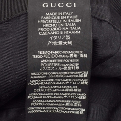 Pre Owned Gucci Black GG Canvas Web Stripe Detail Baseball Cap L