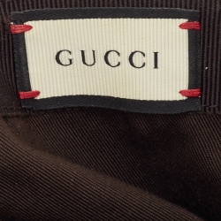 Pre Owned Gucci Beige GG Canvas Web Detail Baseball Cap XL