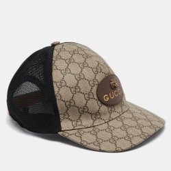 مملوكة مسبقًا Gucci Beige Tiger GG Supreme Canvas Baseball Cap M