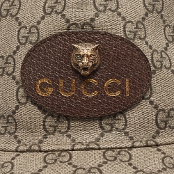مملوكة مسبقًا Gucci Beige Tiger GG Supreme Canvas Baseball Cap M