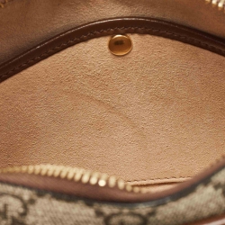 Gucci Brown/Beige GG Supreme Canvas and Leather Mini Interlocking G Crossbody Bag