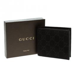 Gucci Dark Brown GG Canvas and Leather Bi Fold Wallet