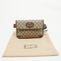 Gucci Beige/Brown GG Supreme Canvas and Leather Neo Belt Bag