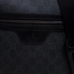 Gucci Black GG Supreme Canvas Messenger Bag