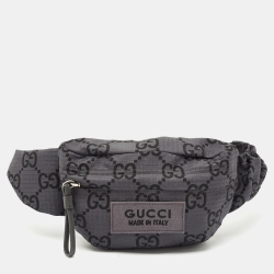 Gucci Grey GG Nylon Ripstop Belt Bag