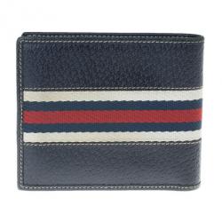مملوكة مسبقًا Gucci Signature Web Leather Men Bi-fold Wallet