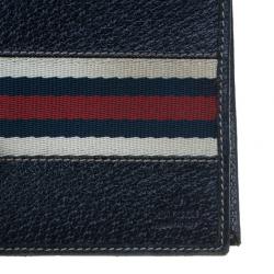 مملوكة مسبقًا Gucci Signature Web Leather Men Bi-fold Wallet