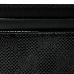 Gucci Black GG Imprime Canvas and Leather Card Holder 