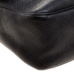 Gucci Black Diamante Leather Hilary Messenger Bag