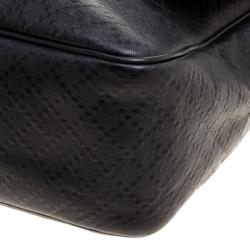 Gucci Black Diamante Leather Hilary Messenger Bag
