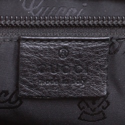 Gucci Black Guccissima Leather Messenger Bag
