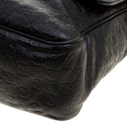 Gucci Black Guccissima Leather Messenger Bag