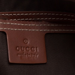 Gucci Light Beige GG Supreme Canvas Web Duffle Bag