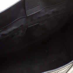 Pre Owned Gucci Grey/Black GG Supreme Canvas Tote