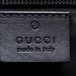 Pre Owned Gucci Grey/Black GG Supreme Canvas Tote