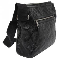 Pre Owned حقيبة ماسنجر غوتشي جلد غوتشيسيما سوداء