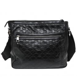 Pre Owned حقيبة ماسنجر غوتشي جلد غوتشيسيما سوداء